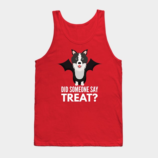 Border Collie Halloween Trick or Treat Tank Top by DoggyStyles